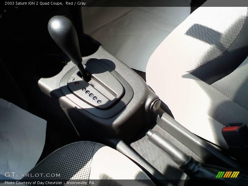 Red / Gray 2003 Saturn ION 2 Quad Coupe