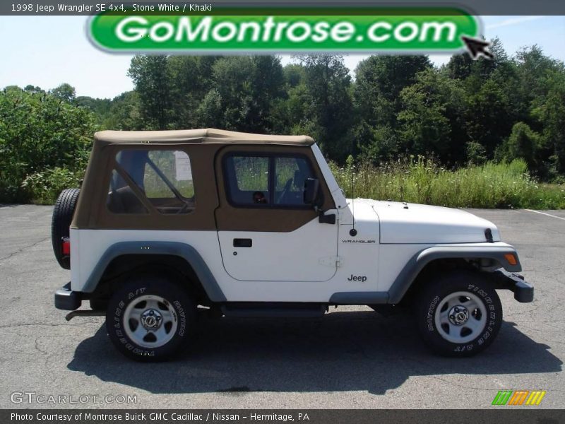 Stone White / Khaki 1998 Jeep Wrangler SE 4x4