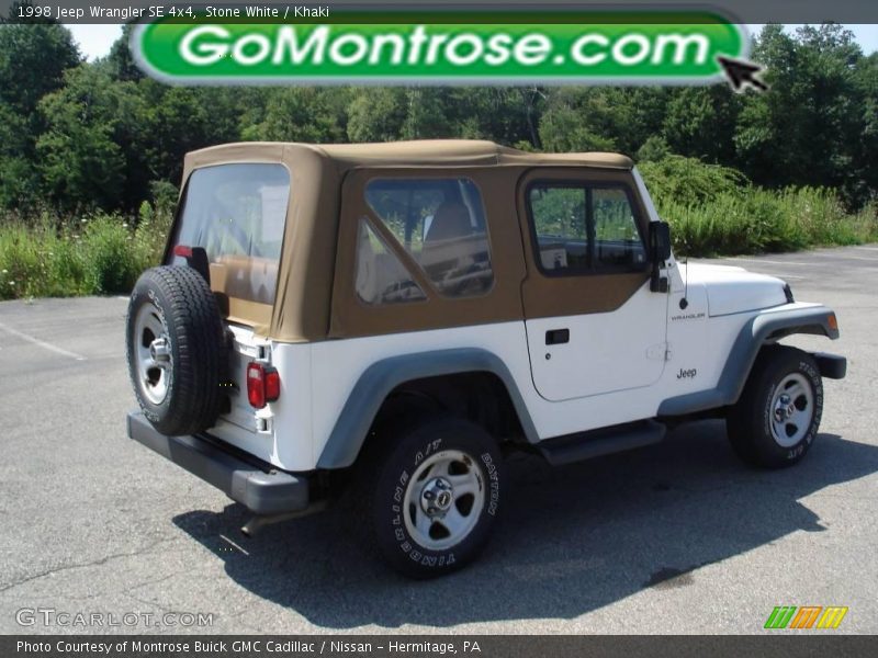 Stone White / Khaki 1998 Jeep Wrangler SE 4x4