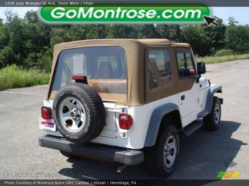Stone White / Khaki 1998 Jeep Wrangler SE 4x4
