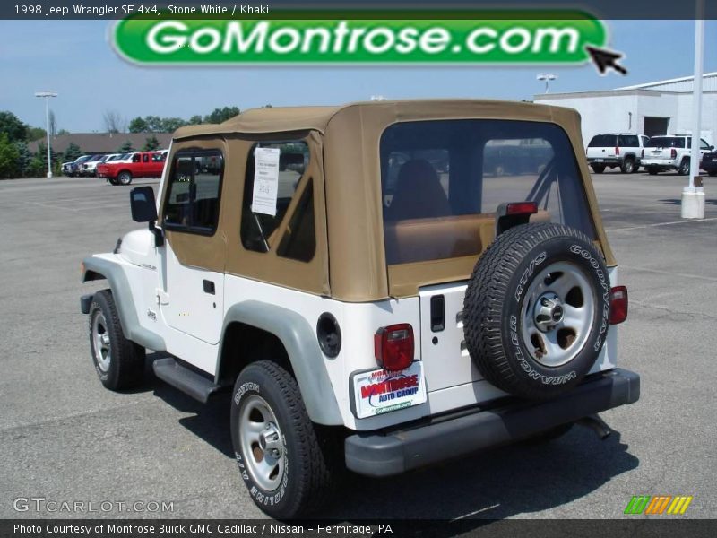 Stone White / Khaki 1998 Jeep Wrangler SE 4x4