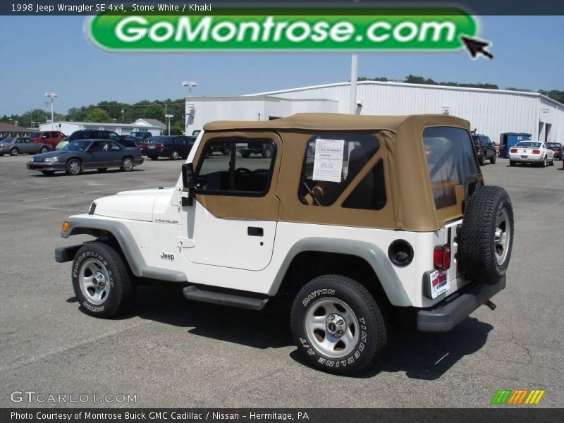 Stone White / Khaki 1998 Jeep Wrangler SE 4x4
