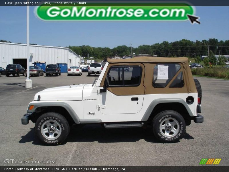 Stone White / Khaki 1998 Jeep Wrangler SE 4x4
