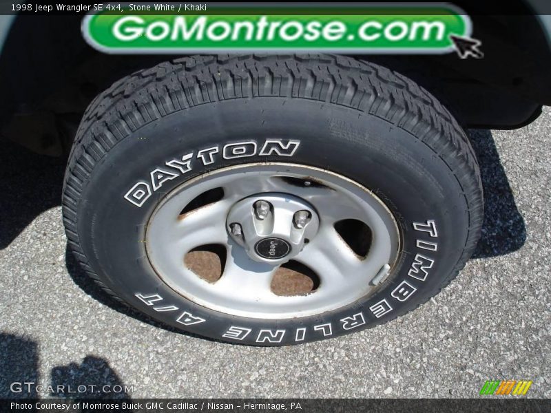 Stone White / Khaki 1998 Jeep Wrangler SE 4x4