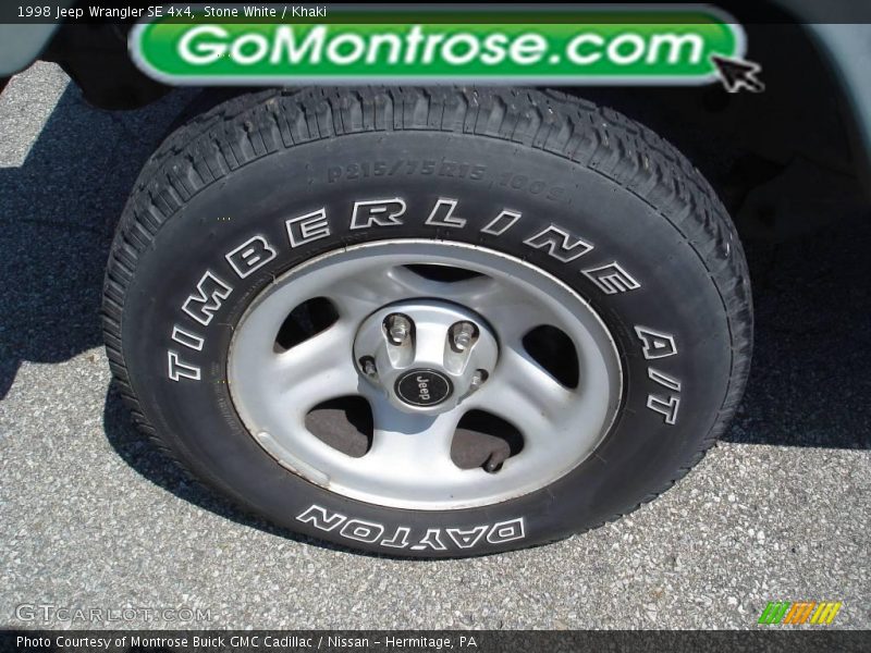 Stone White / Khaki 1998 Jeep Wrangler SE 4x4