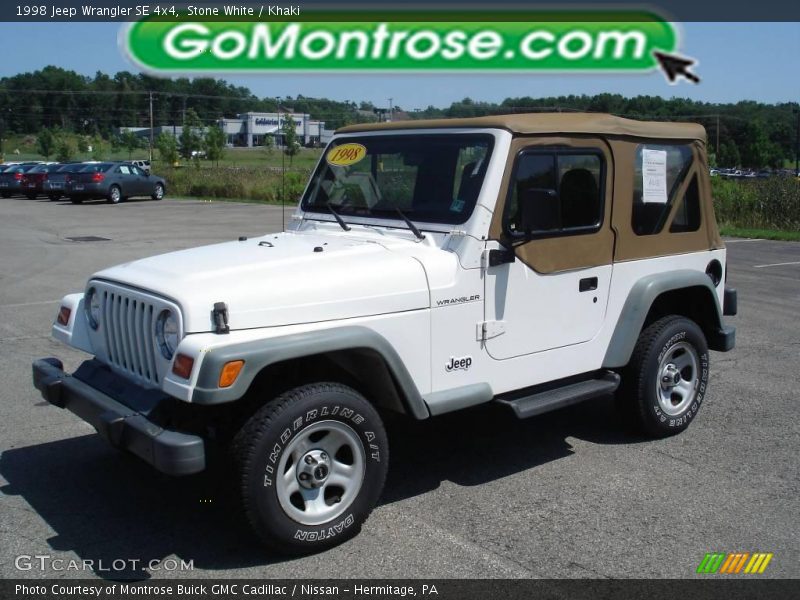 Stone White / Khaki 1998 Jeep Wrangler SE 4x4