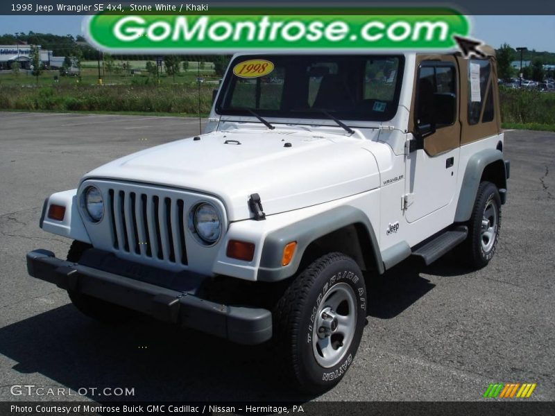 Stone White / Khaki 1998 Jeep Wrangler SE 4x4