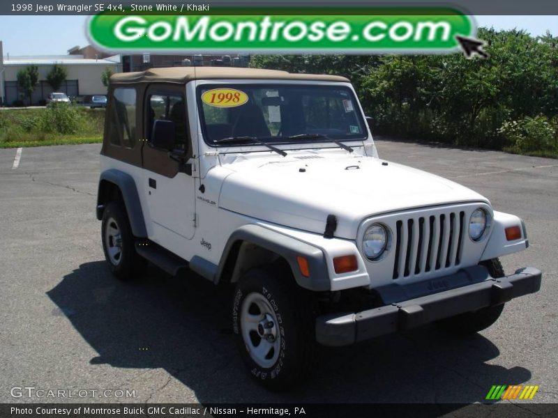 Stone White / Khaki 1998 Jeep Wrangler SE 4x4