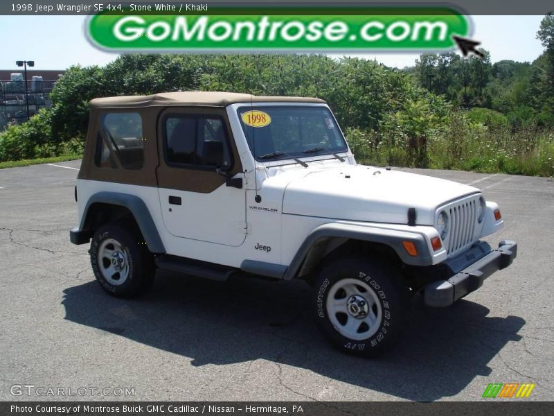 Stone White / Khaki 1998 Jeep Wrangler SE 4x4