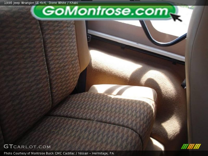 Stone White / Khaki 1998 Jeep Wrangler SE 4x4