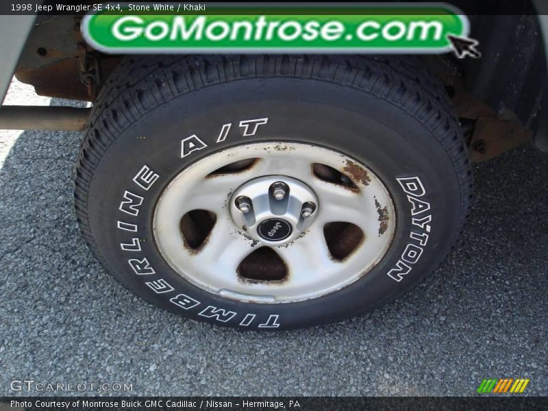 Stone White / Khaki 1998 Jeep Wrangler SE 4x4