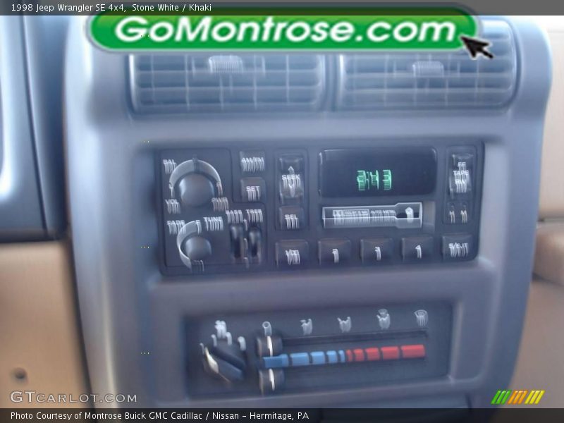 Stone White / Khaki 1998 Jeep Wrangler SE 4x4