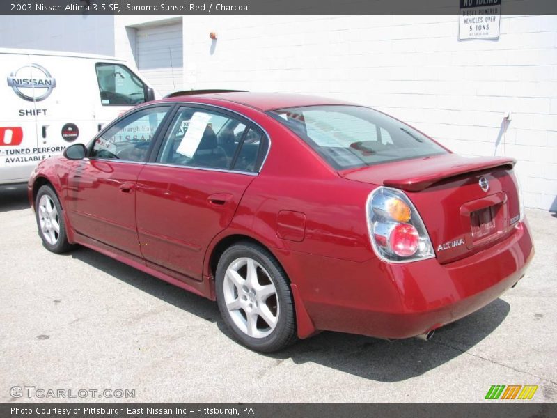 Sonoma Sunset Red / Charcoal 2003 Nissan Altima 3.5 SE