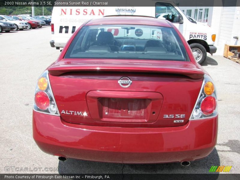 Sonoma Sunset Red / Charcoal 2003 Nissan Altima 3.5 SE