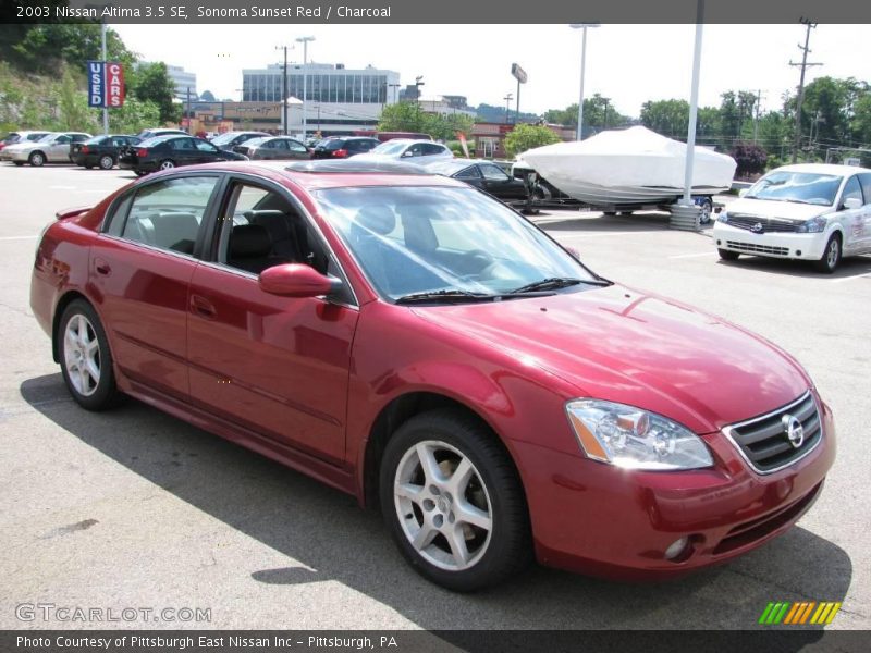 Sonoma Sunset Red / Charcoal 2003 Nissan Altima 3.5 SE