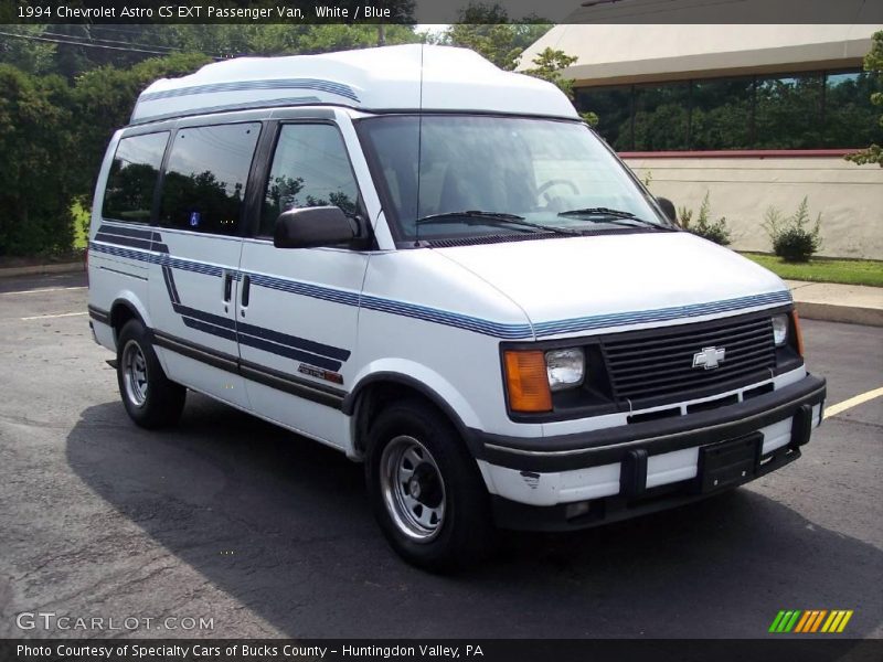 White / Blue 1994 Chevrolet Astro CS EXT Passenger Van