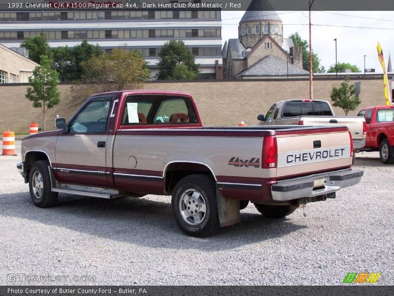 Dark Hunt Club Red Metallic / Red 1993 Chevrolet C/K K1500 Regular Cab 4x4