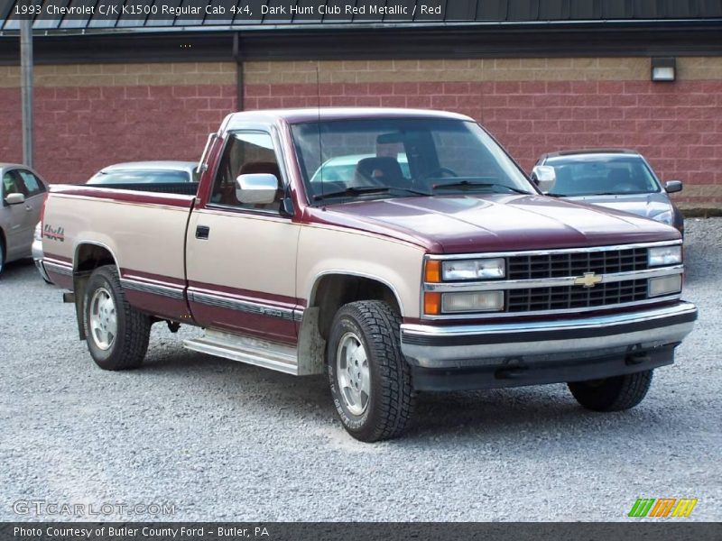 Dark Hunt Club Red Metallic / Red 1993 Chevrolet C/K K1500 Regular Cab 4x4