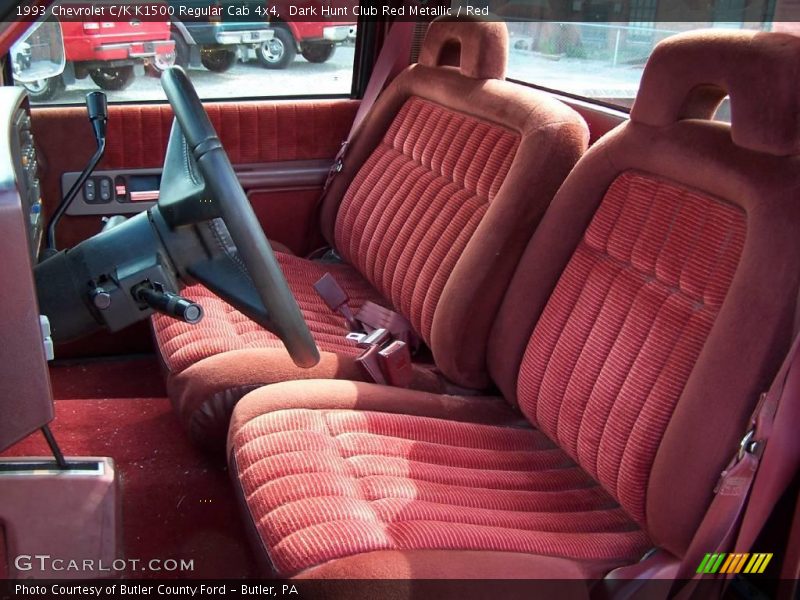 Dark Hunt Club Red Metallic / Red 1993 Chevrolet C/K K1500 Regular Cab 4x4