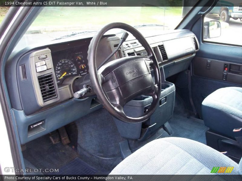 White / Blue 1994 Chevrolet Astro CS EXT Passenger Van