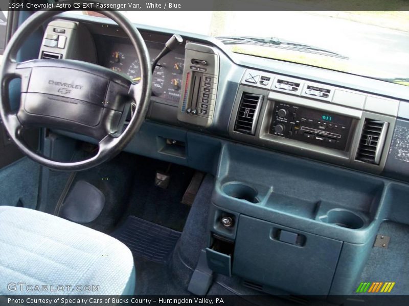 White / Blue 1994 Chevrolet Astro CS EXT Passenger Van