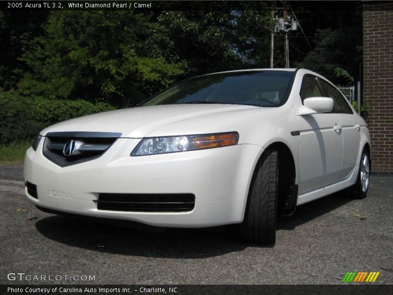White Diamond Pearl / Camel 2005 Acura TL 3.2