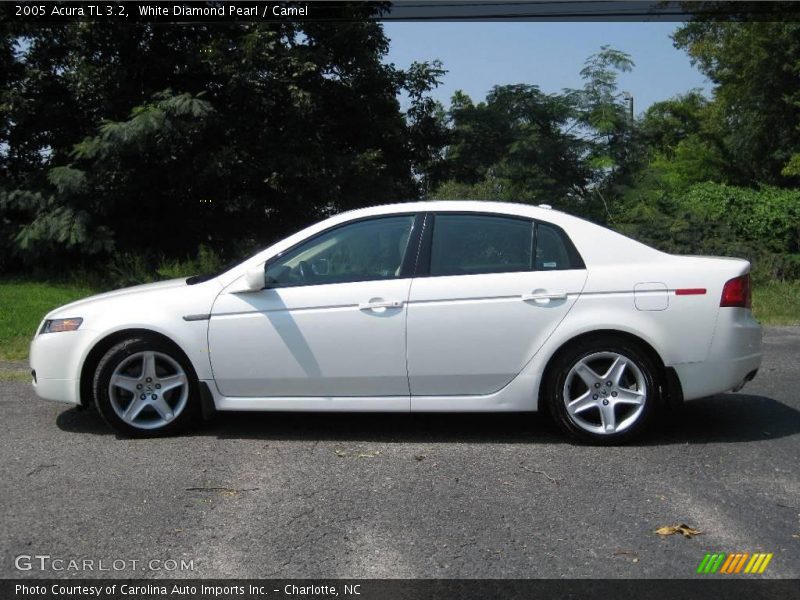 White Diamond Pearl / Camel 2005 Acura TL 3.2