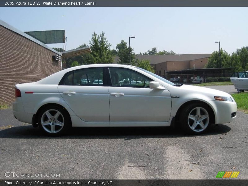 White Diamond Pearl / Camel 2005 Acura TL 3.2