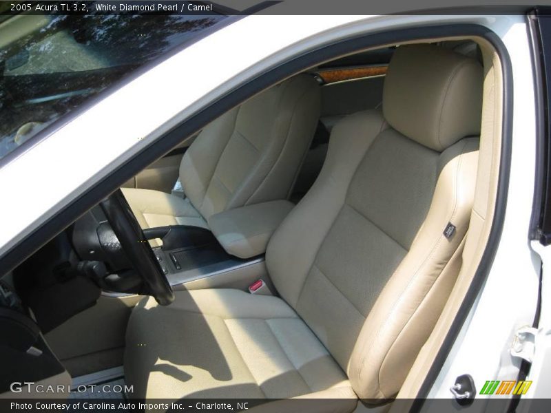 White Diamond Pearl / Camel 2005 Acura TL 3.2