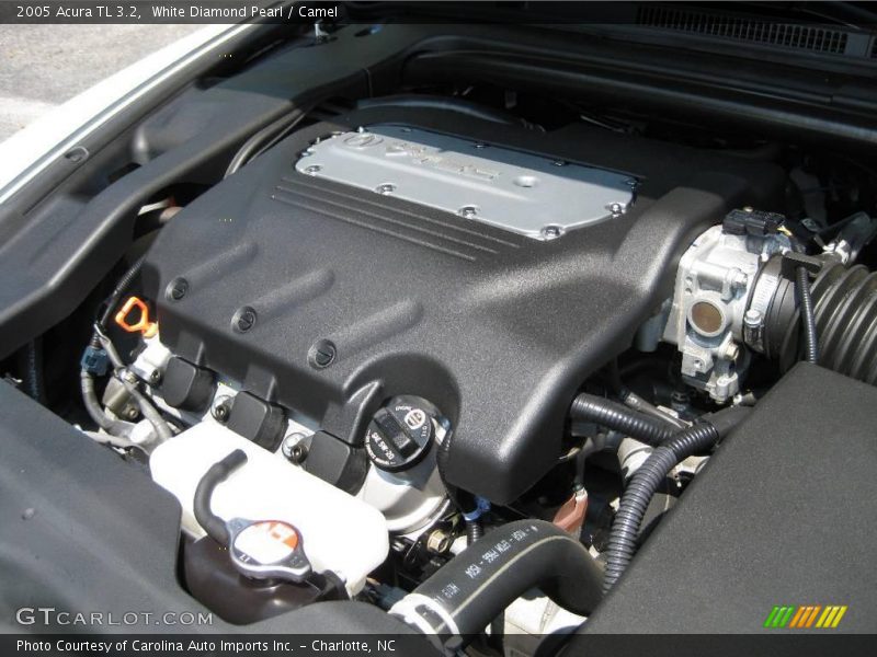 White Diamond Pearl / Camel 2005 Acura TL 3.2