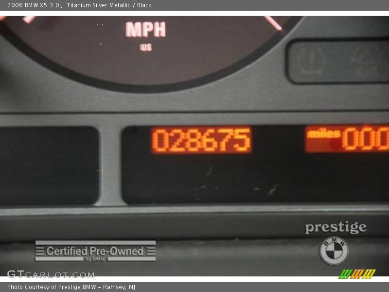 Titanium Silver Metallic / Black 2006 BMW X5 3.0i