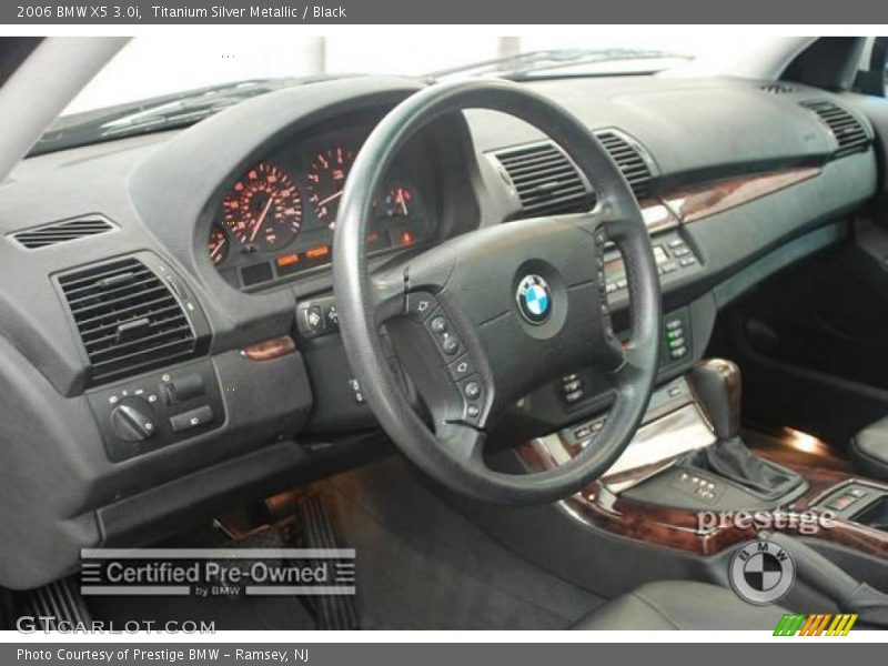 Titanium Silver Metallic / Black 2006 BMW X5 3.0i
