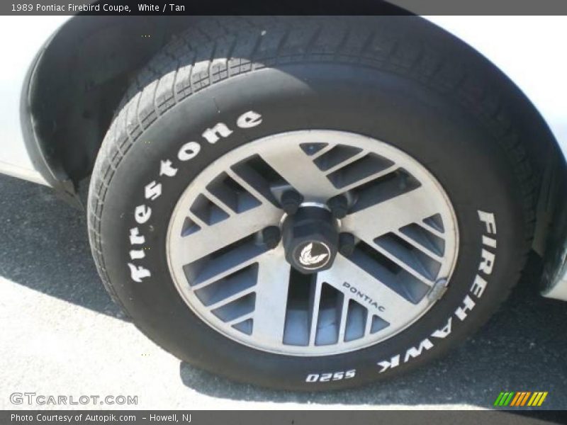 White / Tan 1989 Pontiac Firebird Coupe