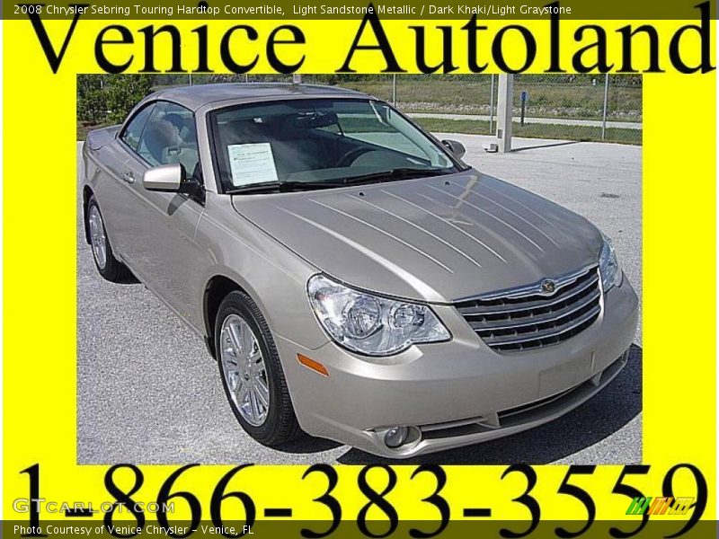 Light Sandstone Metallic / Dark Khaki/Light Graystone 2008 Chrysler Sebring Touring Hardtop Convertible