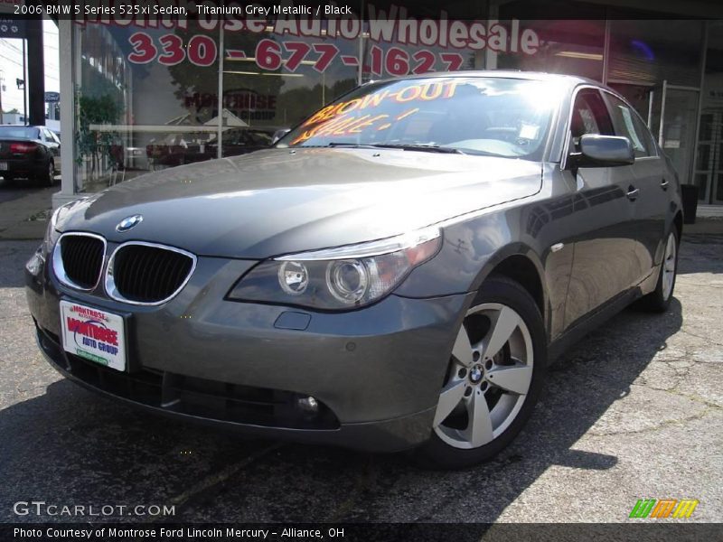 Titanium Grey Metallic / Black 2006 BMW 5 Series 525xi Sedan