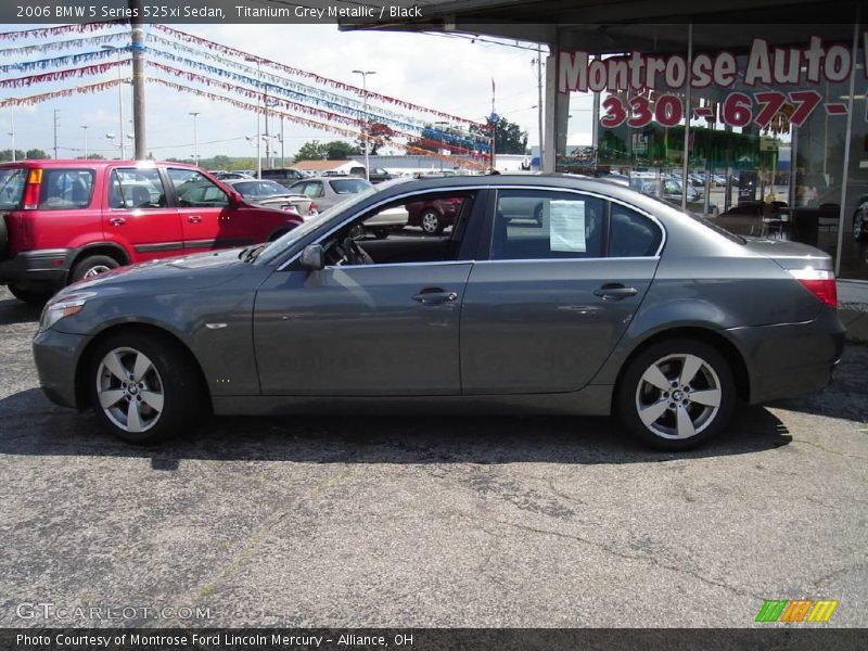 Titanium Grey Metallic / Black 2006 BMW 5 Series 525xi Sedan