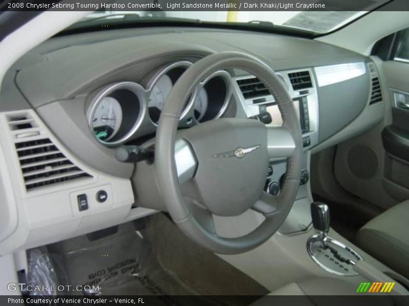 Light Sandstone Metallic / Dark Khaki/Light Graystone 2008 Chrysler Sebring Touring Hardtop Convertible