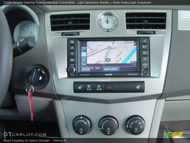 Light Sandstone Metallic / Dark Khaki/Light Graystone 2008 Chrysler Sebring Touring Hardtop Convertible