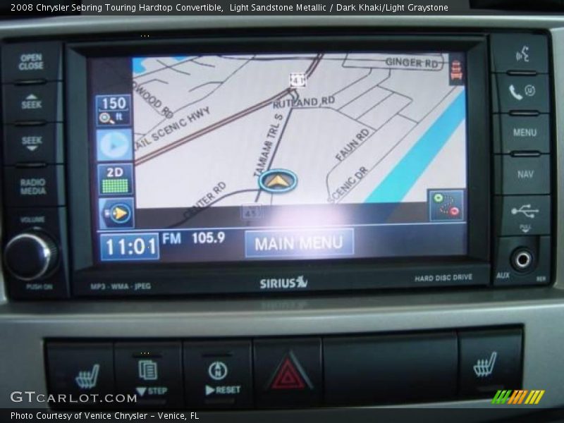 Light Sandstone Metallic / Dark Khaki/Light Graystone 2008 Chrysler Sebring Touring Hardtop Convertible