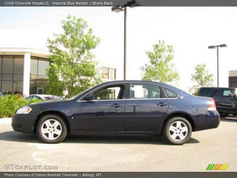 Imperial Blue Metallic / Ebony Black 2008 Chevrolet Impala LS