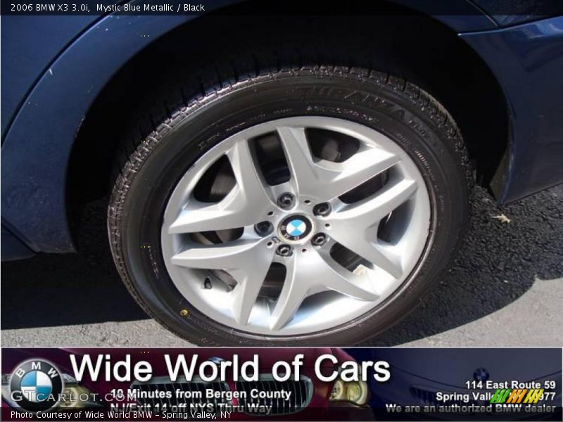 Mystic Blue Metallic / Black 2006 BMW X3 3.0i