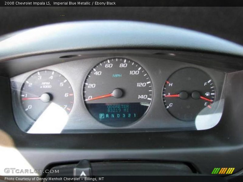 Imperial Blue Metallic / Ebony Black 2008 Chevrolet Impala LS