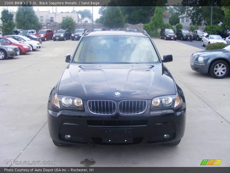 Black Sapphire Metallic / Sand Beige 2006 BMW X3 3.0i