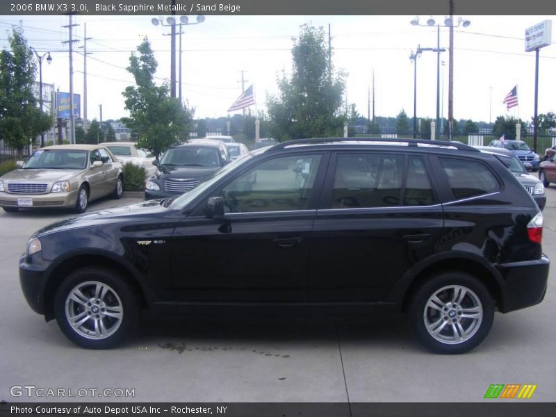 Black Sapphire Metallic / Sand Beige 2006 BMW X3 3.0i