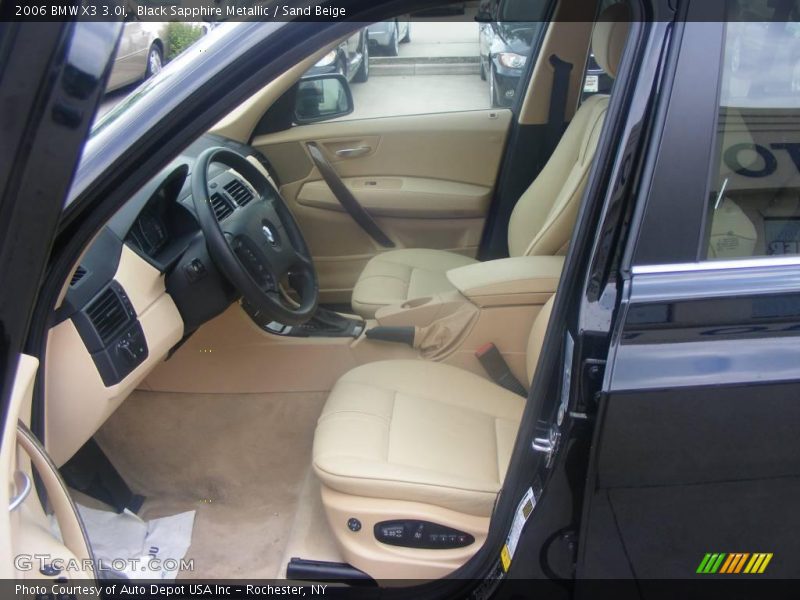 Black Sapphire Metallic / Sand Beige 2006 BMW X3 3.0i