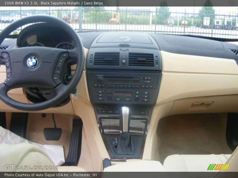 Black Sapphire Metallic / Sand Beige 2006 BMW X3 3.0i
