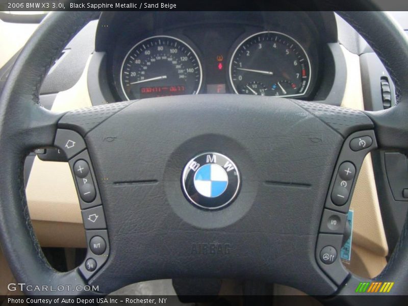 Black Sapphire Metallic / Sand Beige 2006 BMW X3 3.0i