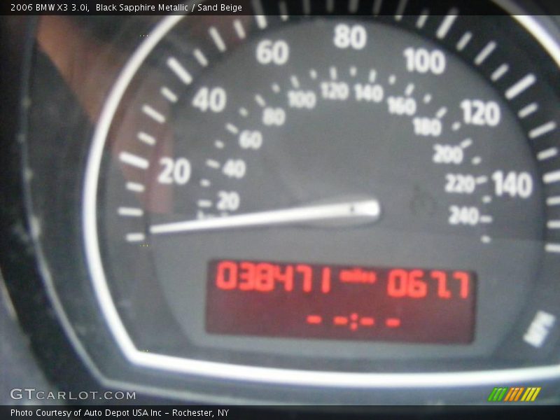 Black Sapphire Metallic / Sand Beige 2006 BMW X3 3.0i