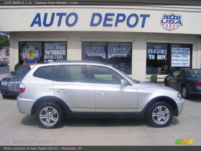 Titanium Silver Metallic / Grey 2006 BMW X3 3.0i