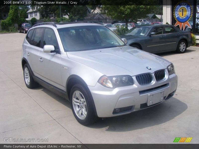 Titanium Silver Metallic / Grey 2006 BMW X3 3.0i